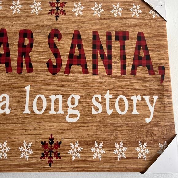 Christmas Themed Wall Art - Dear Santa, It's a long story - Picture 2 of 4